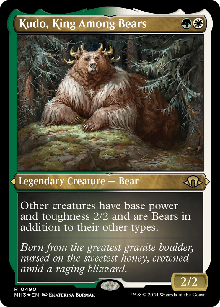 Kudo, King Among Bears (Foil Etched) [Modern Horizons 3] | PLUS EV GAMES 