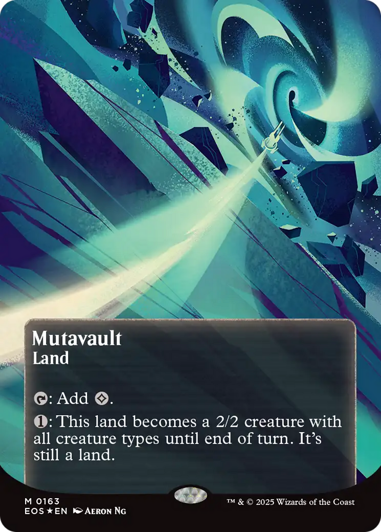 Mutavault (0163) (Borderless) (Galaxy Foil) [Edge of Eternities: Stellar Sights] | PLUS EV GAMES 