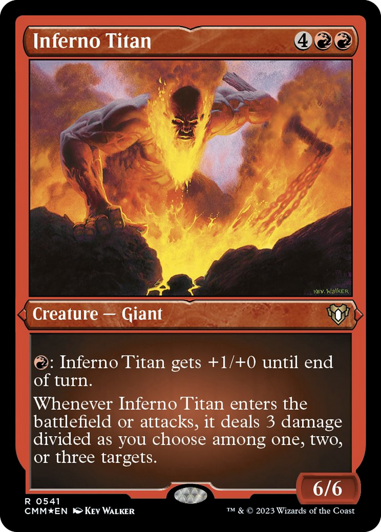 Inferno Titan (Foil Etched) [Commander Masters] | PLUS EV GAMES 