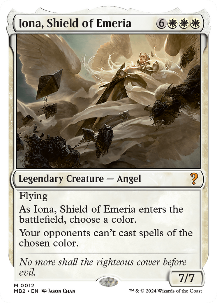 Iona, Shield of Emeria (White Border) [Mystery Booster 2] | PLUS EV GAMES 