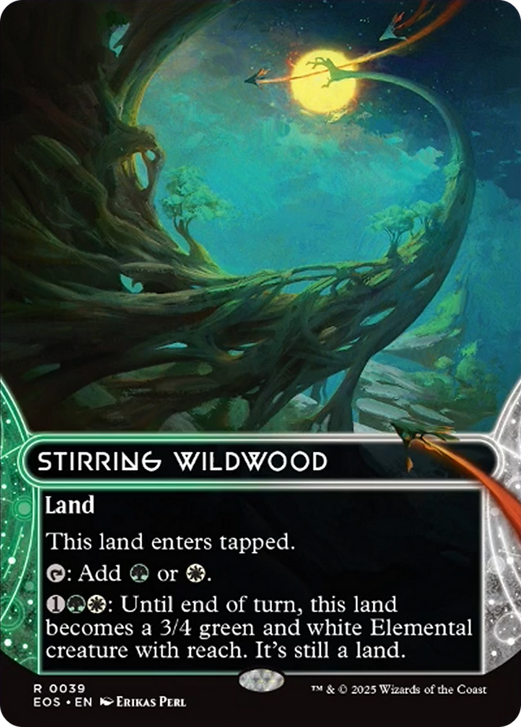 Stirring Wildwood (0039) (Borderless) [Edge of Eternities: Stellar Sights] | PLUS EV GAMES 