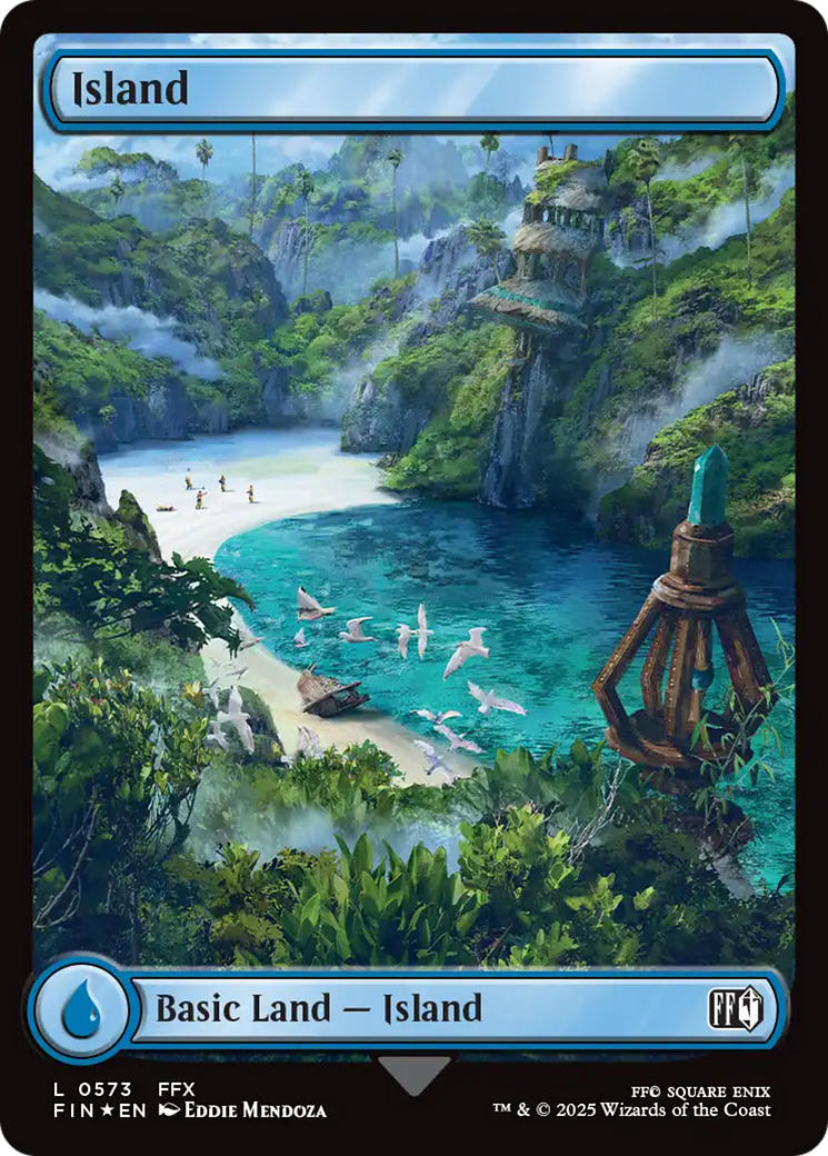 Island (0573) (Surge Foil) [FINAL FANTASY] | PLUS EV GAMES 