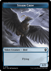 Storm Crow // Frog Lizard Double-Sided Token [Bloomburrow Commander Tokens] | PLUS EV GAMES 