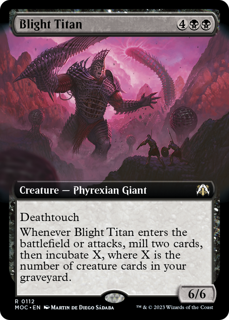 Blight Titan (Extended Art) [March of the Machine Commander] | PLUS EV GAMES 