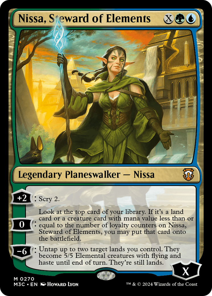 Nissa, Steward of Elements (Ripple Foil) [Modern Horizons 3 Commander] | PLUS EV GAMES 