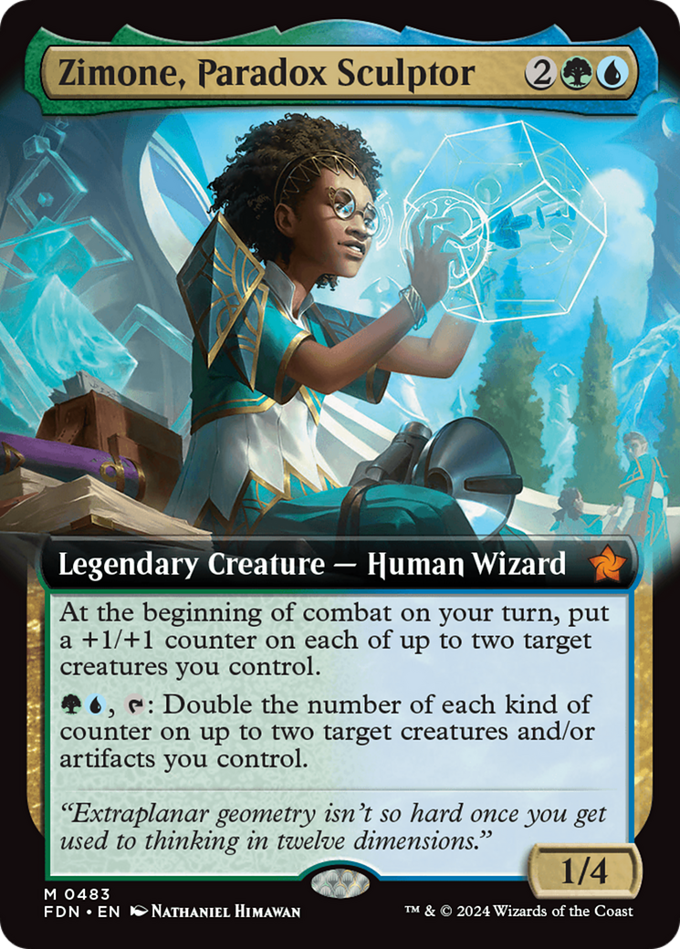 Zimone, Paradox Sculptor (Extended Art) [Foundations] | PLUS EV GAMES 