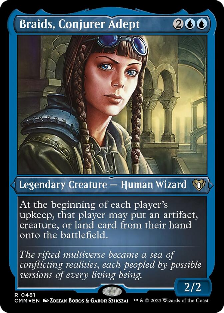 Braids, Conjurer Adept (Foil Etched) [Commander Masters] | PLUS EV GAMES 