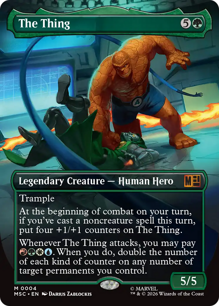 The Thing (Borderless) [Marvel Super Heroes Commander] | PLUS EV GAMES 