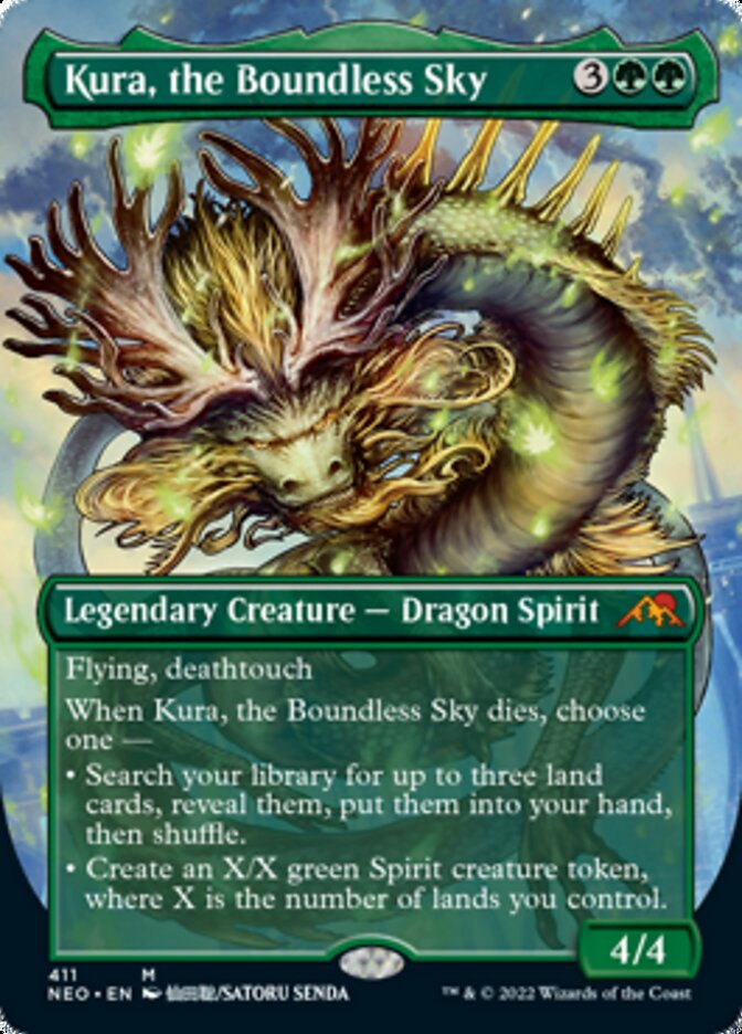 Kura, the Boundless Sky (Borderless Alternate Art) [Kamigawa: Neon Dynasty] | PLUS EV GAMES 