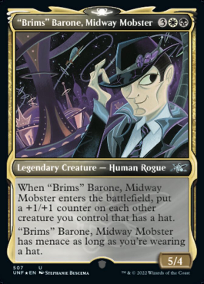 "Brims" Barone, Midway Mobster (Showcase) (Galaxy Foil) [Unfinity] | PLUS EV GAMES 