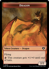 Servo // Dragon (0020) Double-Sided Token [Commander Masters Tokens]