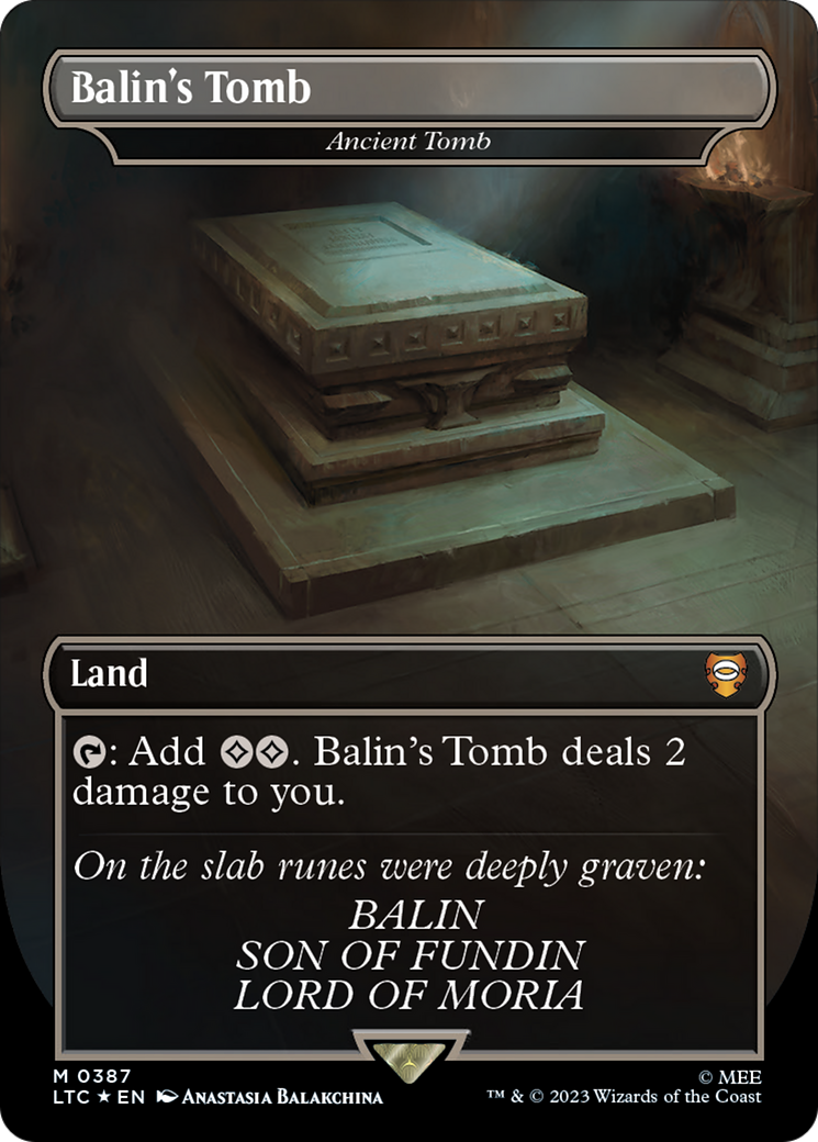 Balin's Tomb - Ancient Tomb (Surge Foil Realms and Relics) [The Lord of the Rings: Tales of Middle-Earth Commander] | PLUS EV GAMES 