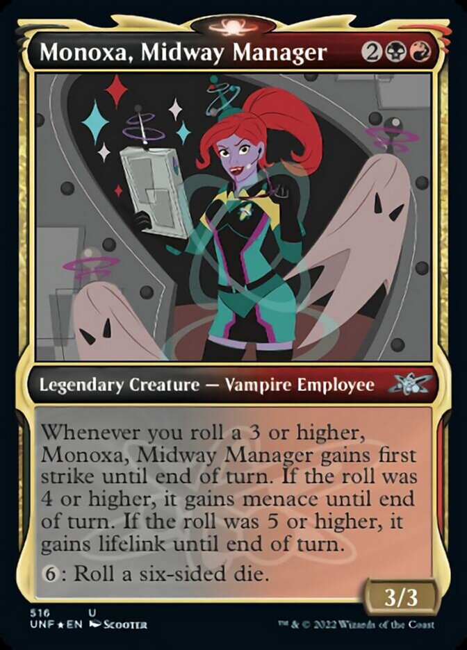 Monoxa, Midway Manager (Showcase) (Galaxy Foil) [Unfinity] | PLUS EV GAMES 