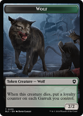 Human Soldier // Wolf (035) Double-Sided Token [Bloomburrow Commander Tokens] | PLUS EV GAMES 