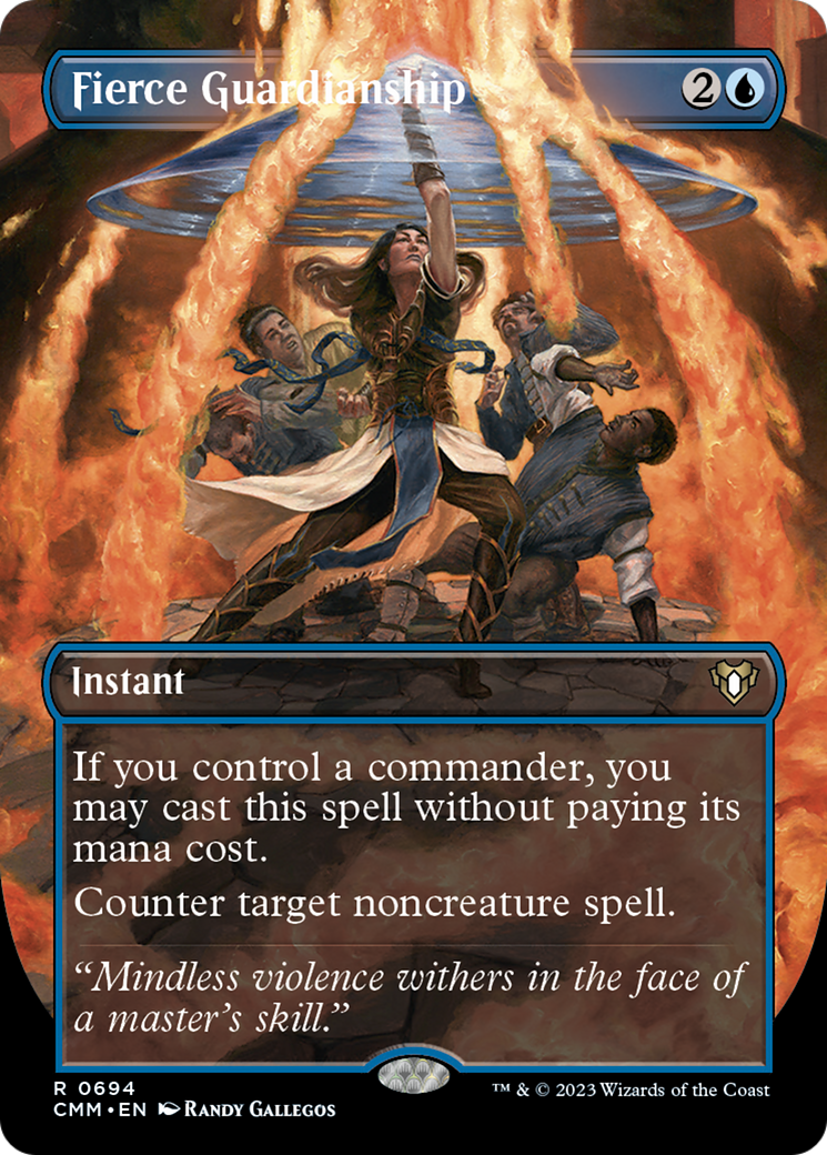 Fierce Guardianship (Borderless Alternate Art) [Commander Masters] | PLUS EV GAMES 