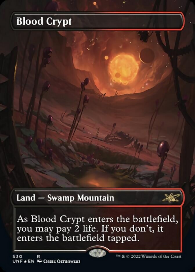 Blood Crypt (Borderless) (Galaxy Foil) [Unfinity] | PLUS EV GAMES 