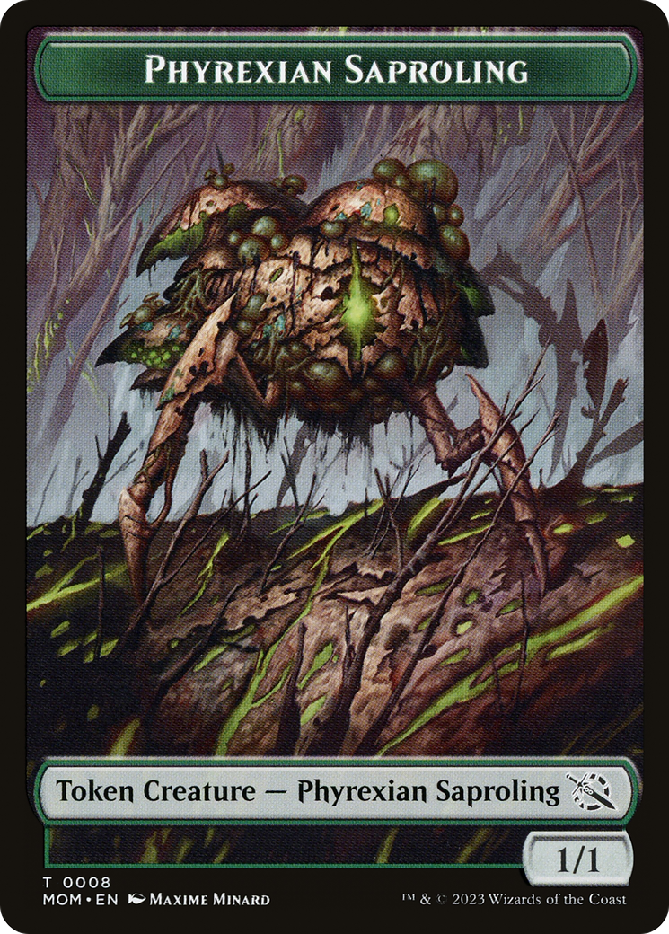 Monk // Phyrexian Saproling Double-Sided Token [March of the Machine Tokens] | PLUS EV GAMES 