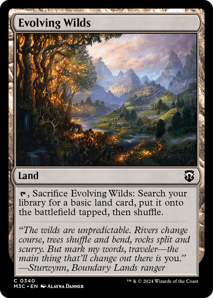 Evolving Wilds (Ripple Foil) [Modern Horizons 3 Commander] | PLUS EV GAMES 