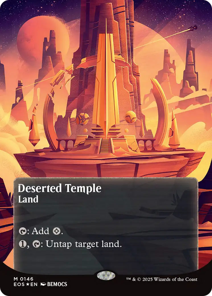 Deserted Temple (0146) (Borderless) (Galaxy Foil) [Edge of Eternities: Stellar Sights] | PLUS EV GAMES 