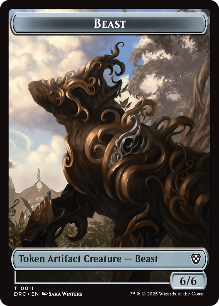 Beast (0010) // Beast (0011) Double-Sided Token [Aetherdrift Commander] | PLUS EV GAMES 