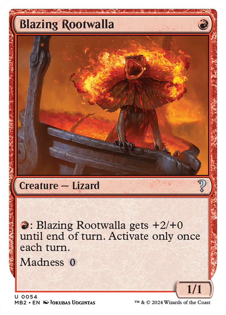 Blazing Rootwalla (White Border) [Mystery Booster 2] | PLUS EV GAMES 