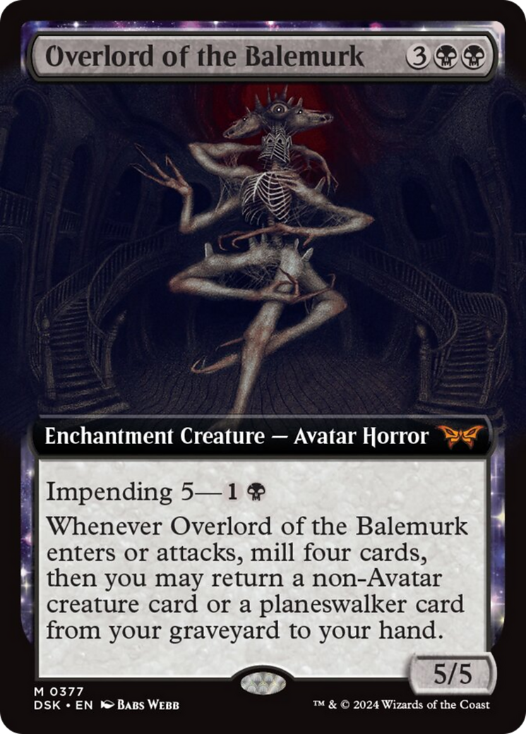 Overlord of the Balemurk (Extended Art) [Duskmourn: House of Horror] | PLUS EV GAMES 