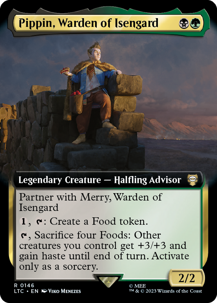 Pippin, Warden of Isengard (Extended Art) [The Lord of the Rings: Tales of Middle-Earth Commander] | PLUS EV GAMES 