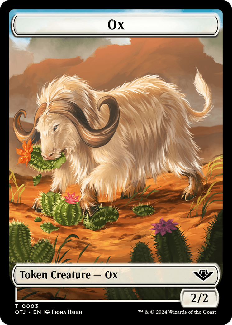 Mercenary // Ox Double-Sided Token [Outlaws of Thunder Junction Tokens] | PLUS EV GAMES 