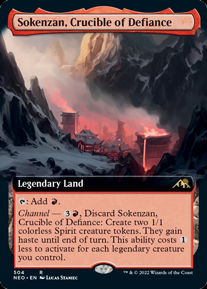 Sokenzan, Crucible of Defiance (Extended Art) [Kamigawa: Neon Dynasty] | PLUS EV GAMES 