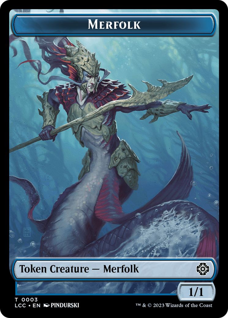 Boar // Merfolk (0003) Double-Sided Token [The Lost Caverns of Ixalan Commander Tokens] | PLUS EV GAMES 