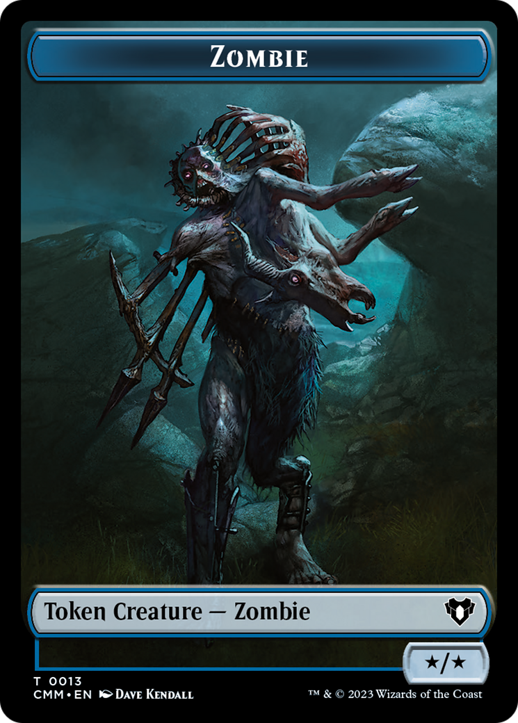 Spirit (0039) // Zombie (0013) Double-Sided Token [Commander Masters Tokens] | PLUS EV GAMES 