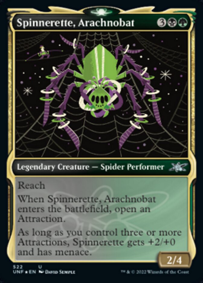 Spinnerette, Arachnobat (Showcase) (Galaxy Foil) [Unfinity] | PLUS EV GAMES 