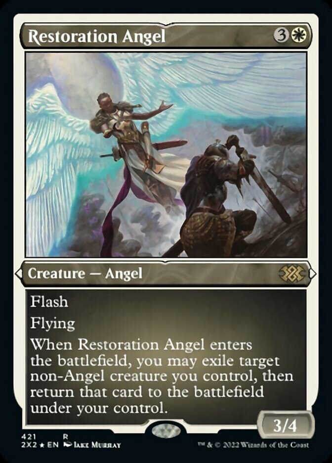 Restoration Angel (Foil Etched) [Double Masters 2022] | PLUS EV GAMES 