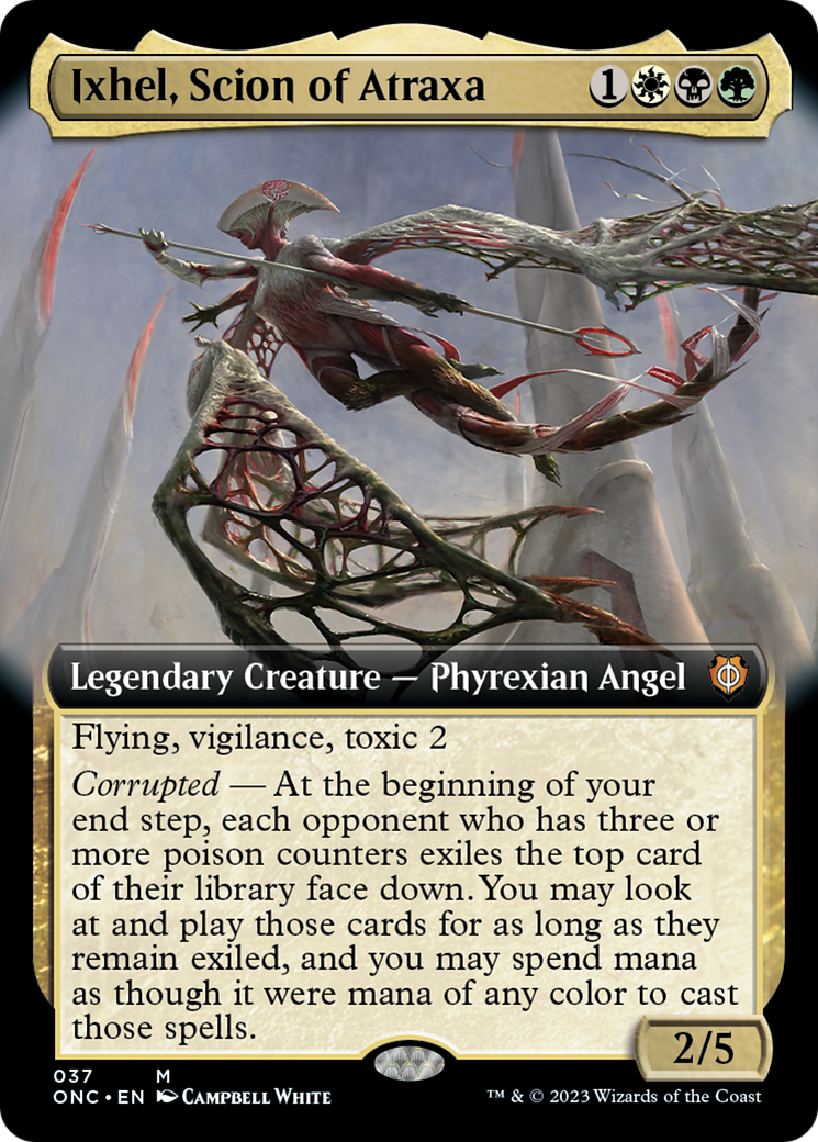 Ixhel, Scion of Atraxa (Extended Art) [Phyrexia: All Will Be One Commander] | PLUS EV GAMES 