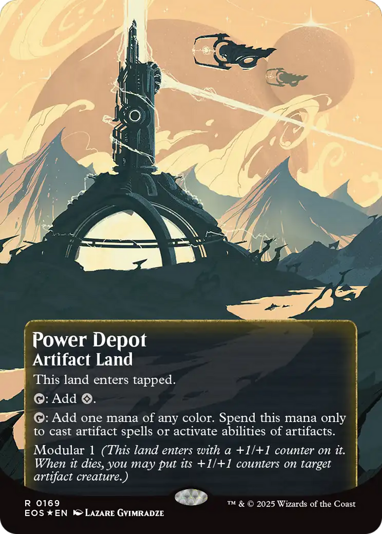 Power Depot (0169) (Borderless) (Galaxy Foil) [Edge of Eternities: Stellar Sights] | PLUS EV GAMES 