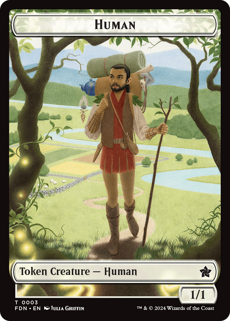 Copy // Human Double-Sided Token [Foundations Tokens] | PLUS EV GAMES 