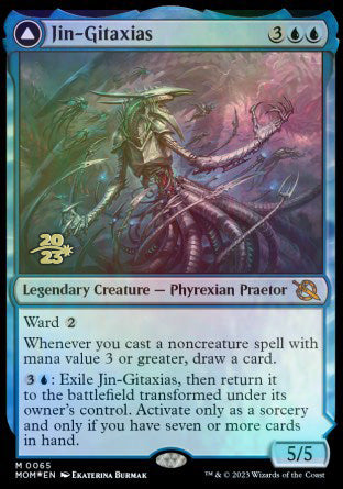 Jin-Gitaxias // The Great Synthesis [March of the Machine Prerelease Promos] | PLUS EV GAMES 