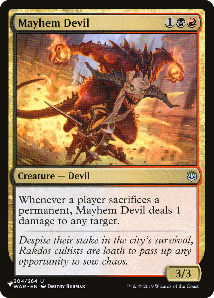 Mayhem Devil [The List Reprints] | PLUS EV GAMES 