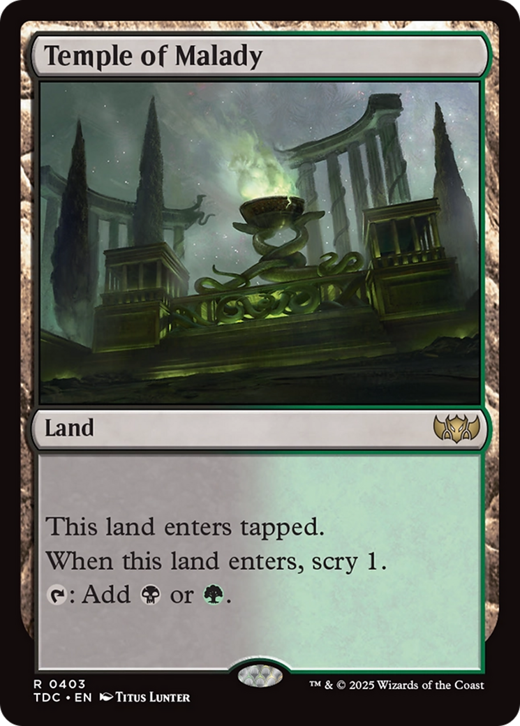 Temple of Malady [Tarkir: Dragonstorm Commander] | PLUS EV GAMES 