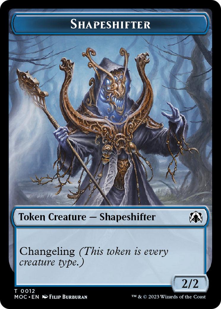 Blood // Shapeshifter Double-Sided Token [March of the Machine Commander Tokens] | PLUS EV GAMES 
