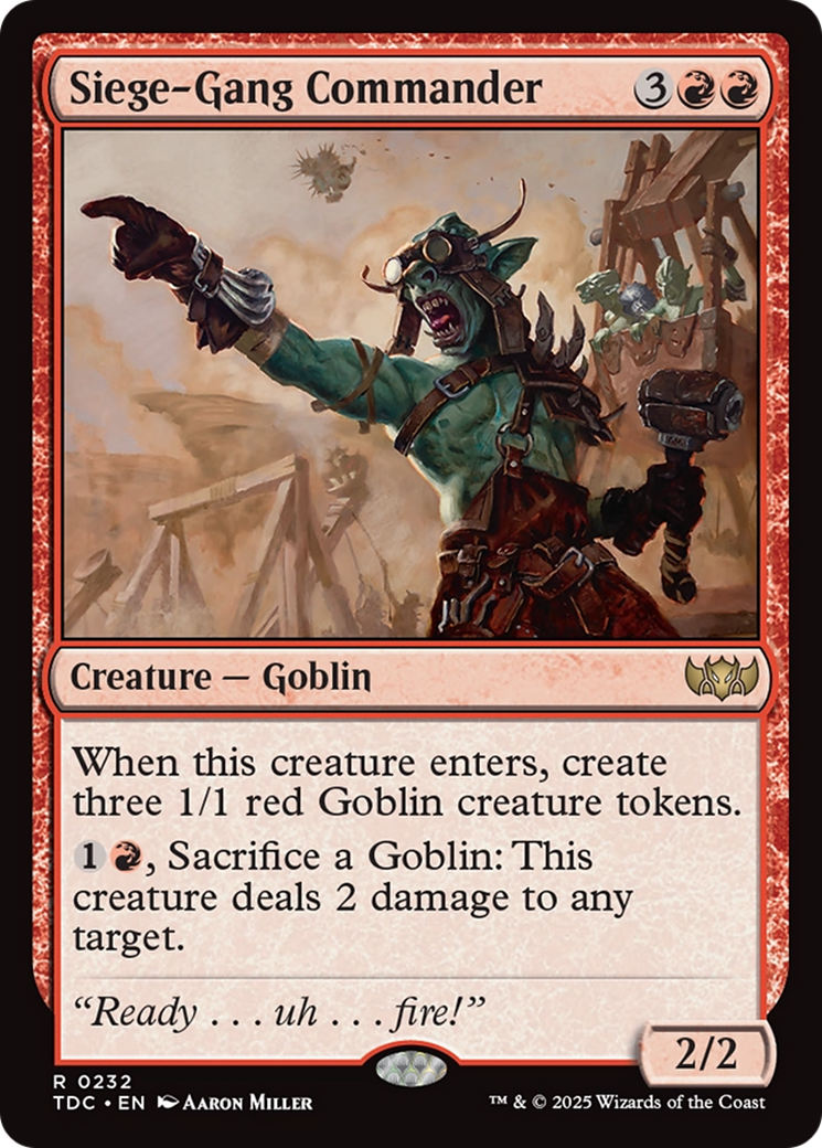 Siege-Gang Commander [Tarkir: Dragonstorm Commander] | PLUS EV GAMES 