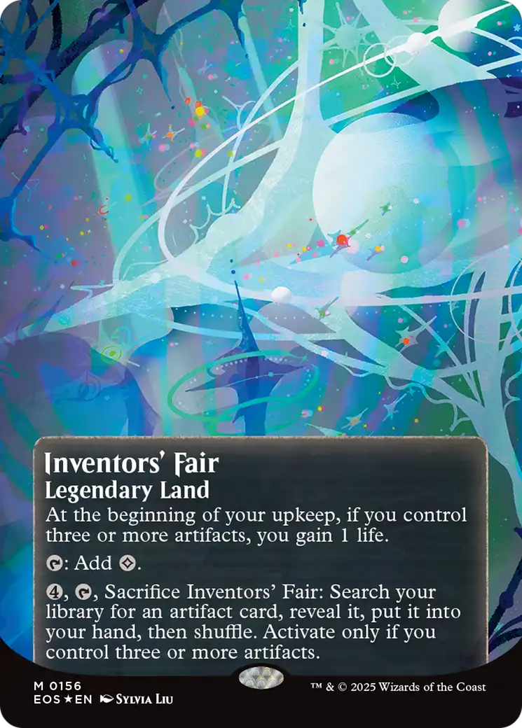 Inventors' Fair (0156) (Borderless) (Galaxy Foil) [Edge of Eternities: Stellar Sights] | PLUS EV GAMES 