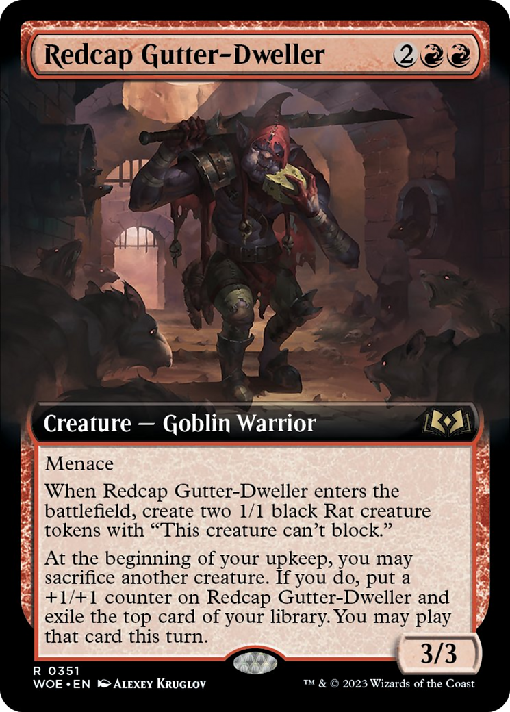 Redcap Gutter-Dweller (Extended Art) [Wilds of Eldraine] | PLUS EV GAMES 