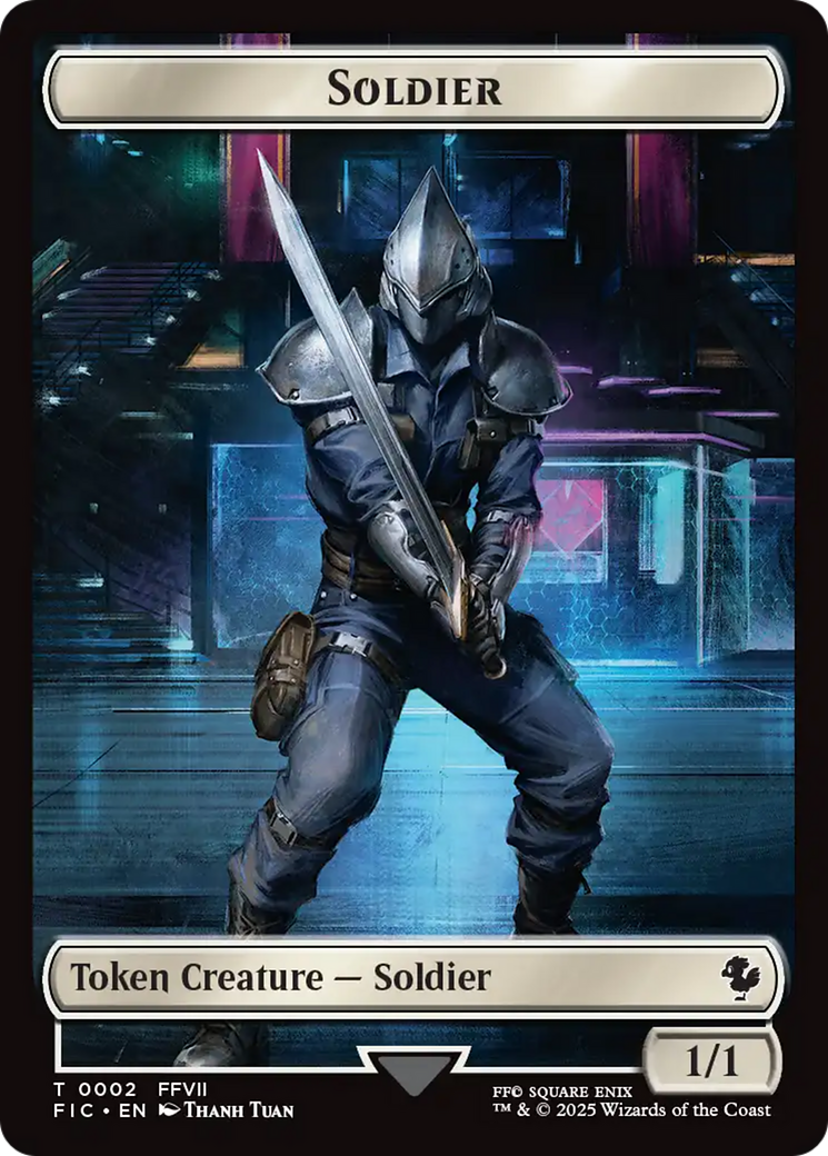 Soldier // Rebel Double-Sided Token [FINAL FANTASY Commander Tokens] | PLUS EV GAMES 