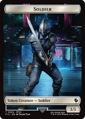 Soldier // Rebel Double-Sided Token [FINAL FANTASY Commander Tokens] | PLUS EV GAMES 