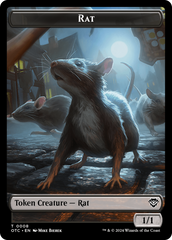 Rat // Blood Double-Sided Token [Outlaws of Thunder Junction Commander Tokens] | PLUS EV GAMES 