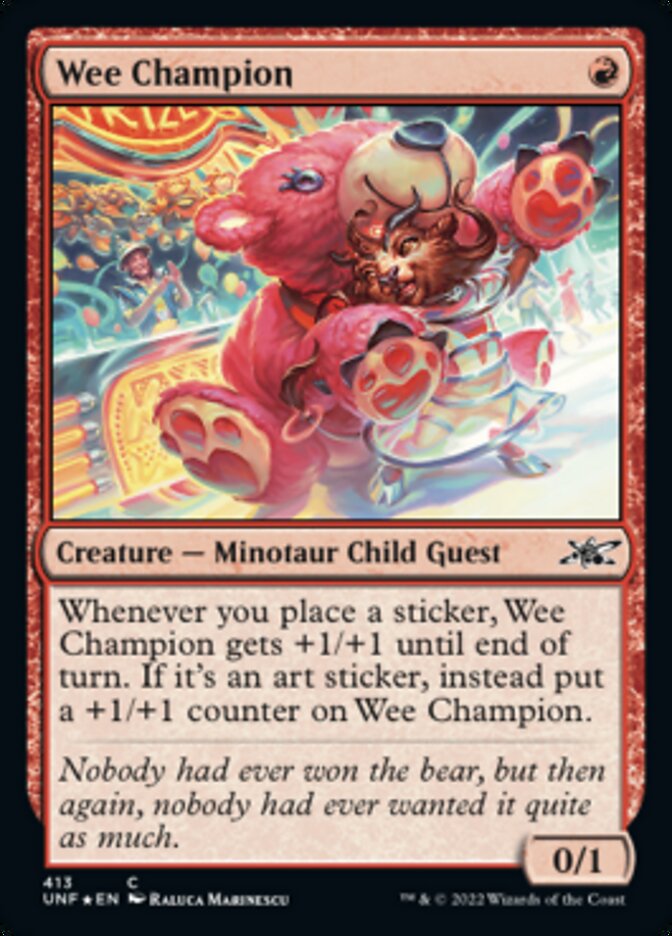 Wee Champion (Galaxy Foil) [Unfinity] | PLUS EV GAMES 