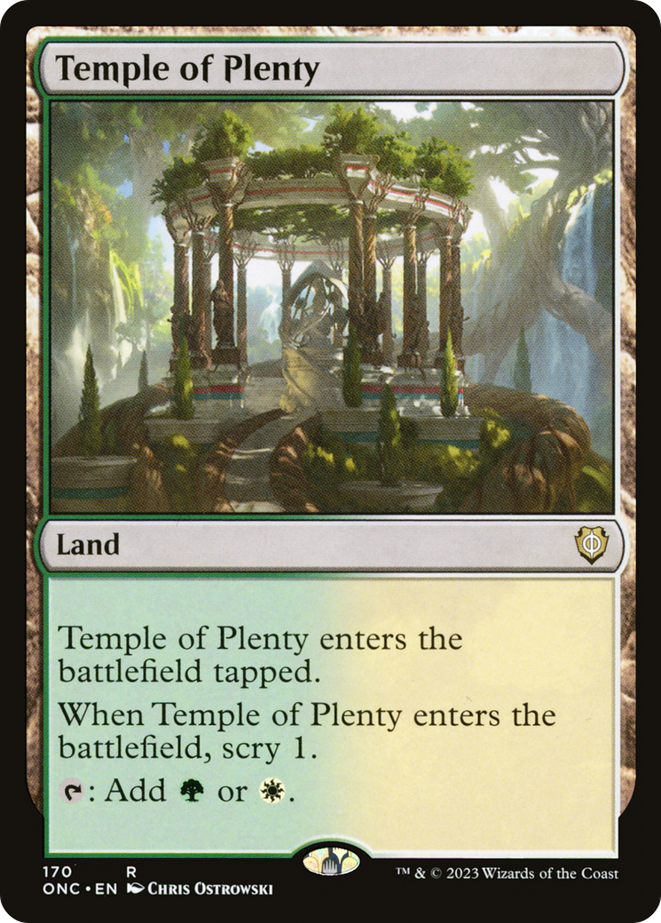 Temple of Plenty [Phyrexia: All Will Be One Commander] | PLUS EV GAMES 