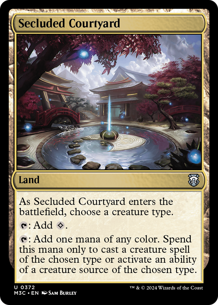 Secluded Courtyard (Ripple Foil) [Modern Horizons 3 Commander] | PLUS EV GAMES 