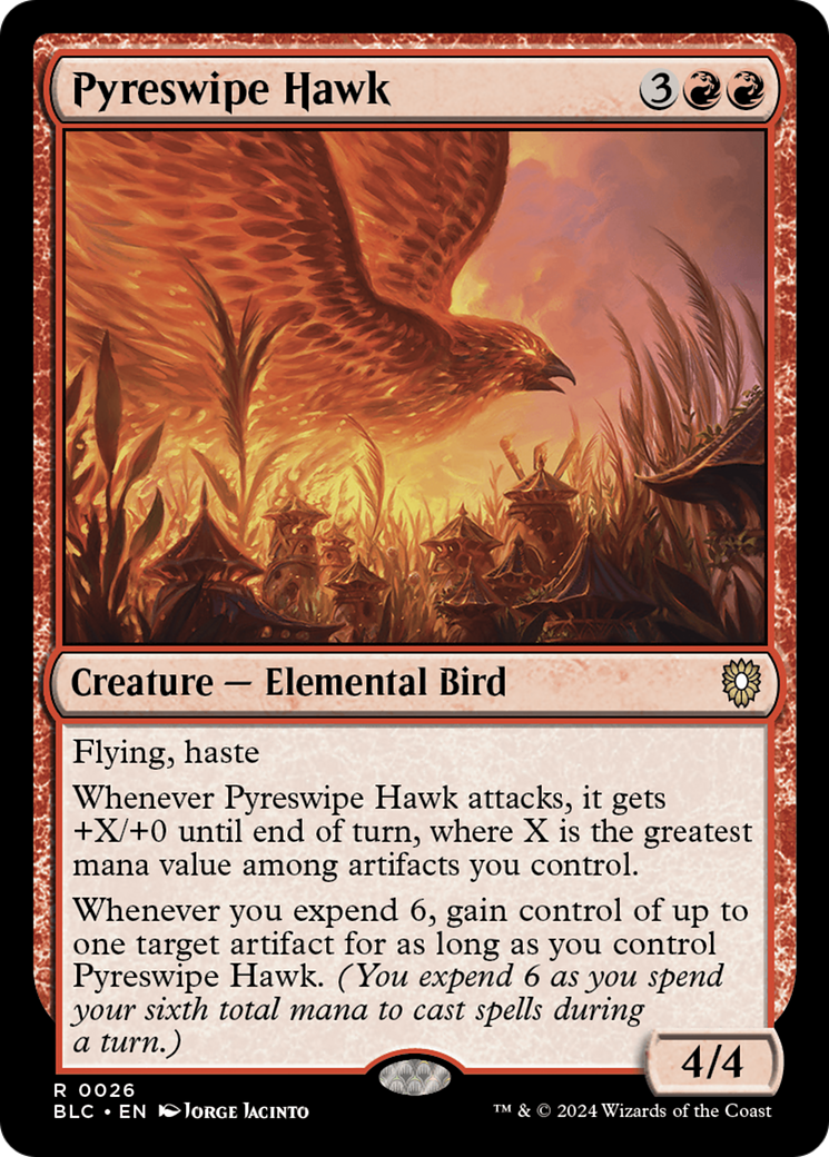 Pyreswipe Hawk [Bloomburrow Commander] | PLUS EV GAMES 